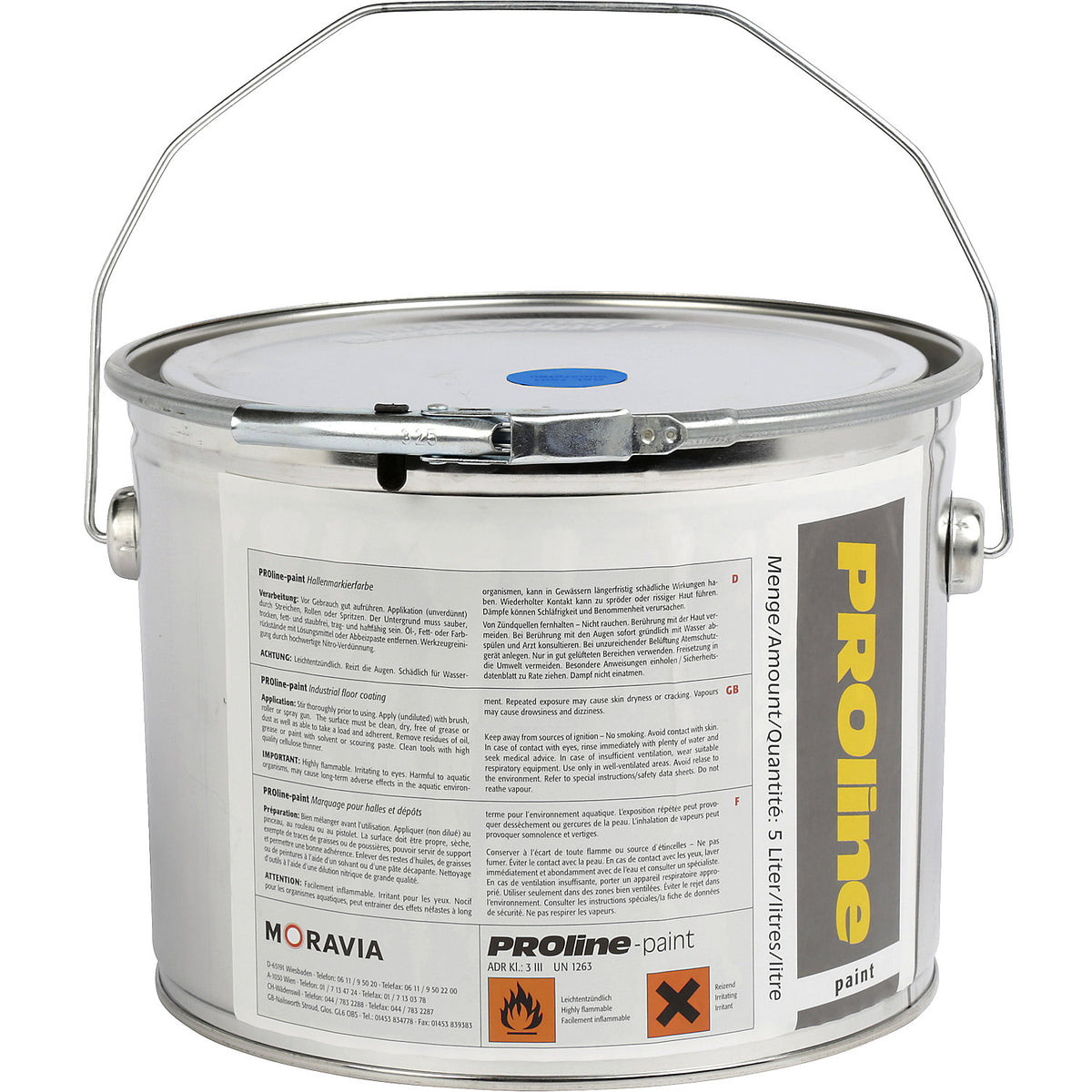 Floor paint, 5 litre bucket, blue.