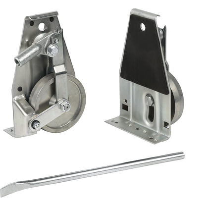 Travel jack, with steel wheels, max. load 1000 kg, lift 33 mm.