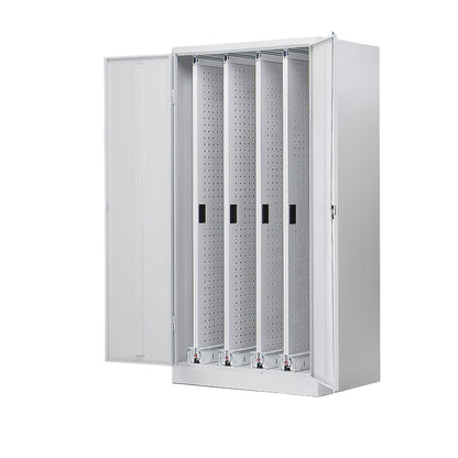 Vertical pull-out cupboard, with 4 drawers, light grey.