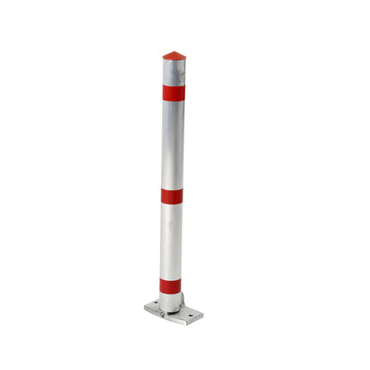 Barrier post, aluminium pipe, lockable, with foot pedal and automatic mechanism, triangle lock.