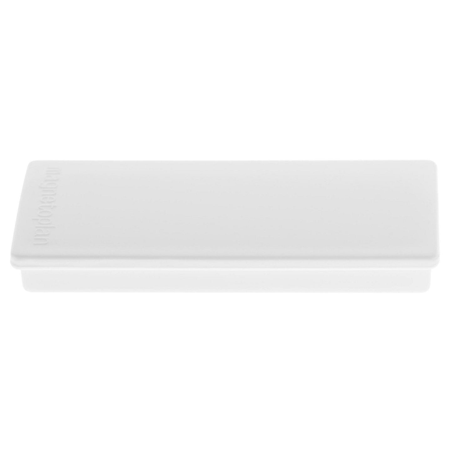 Rectangular magnet, WxLxH 22 x 55 x 8 mm, pack of 60, white.