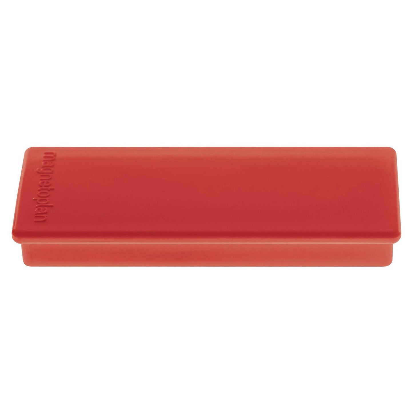 Rectangular magnet, WxLxH 22 x 55 x 8 mm, pack of 60, red.