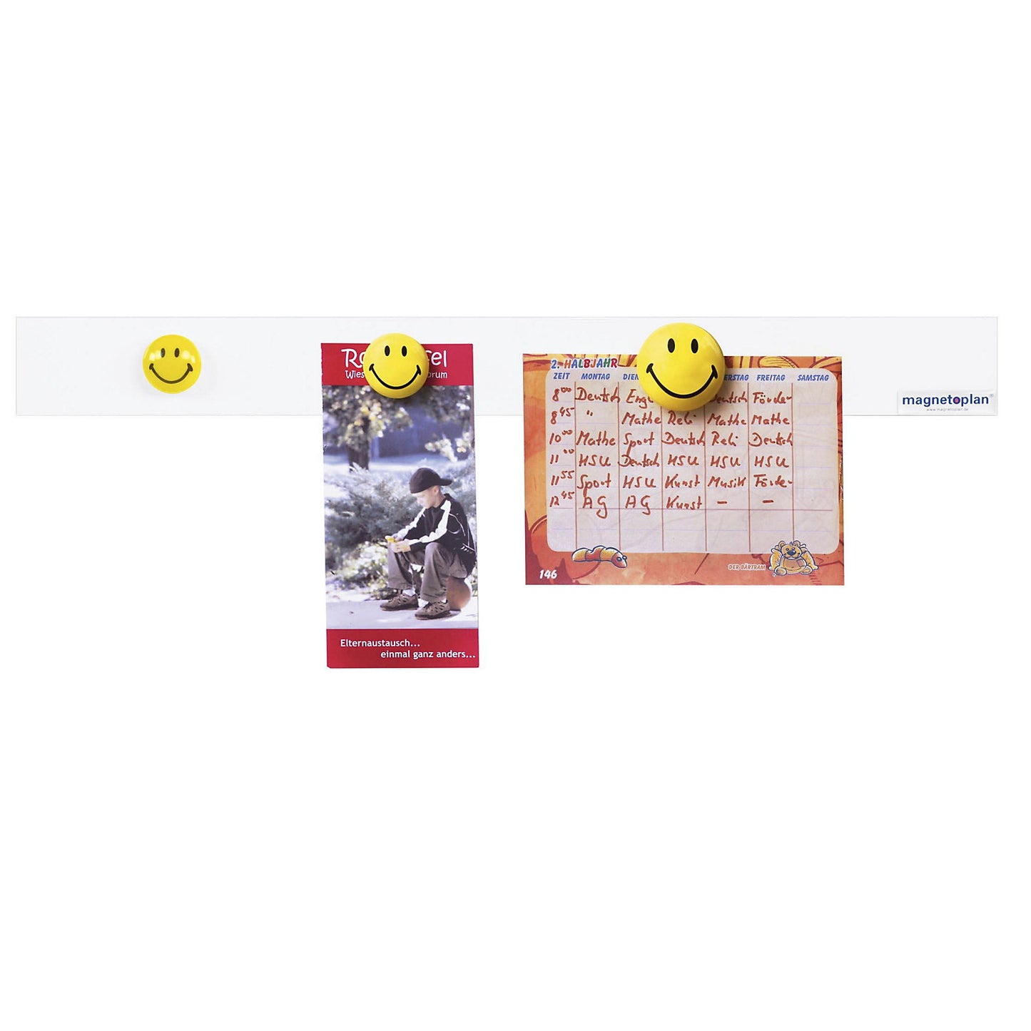 Round magnet, smiley, Ø 40 mm, pack of 80.