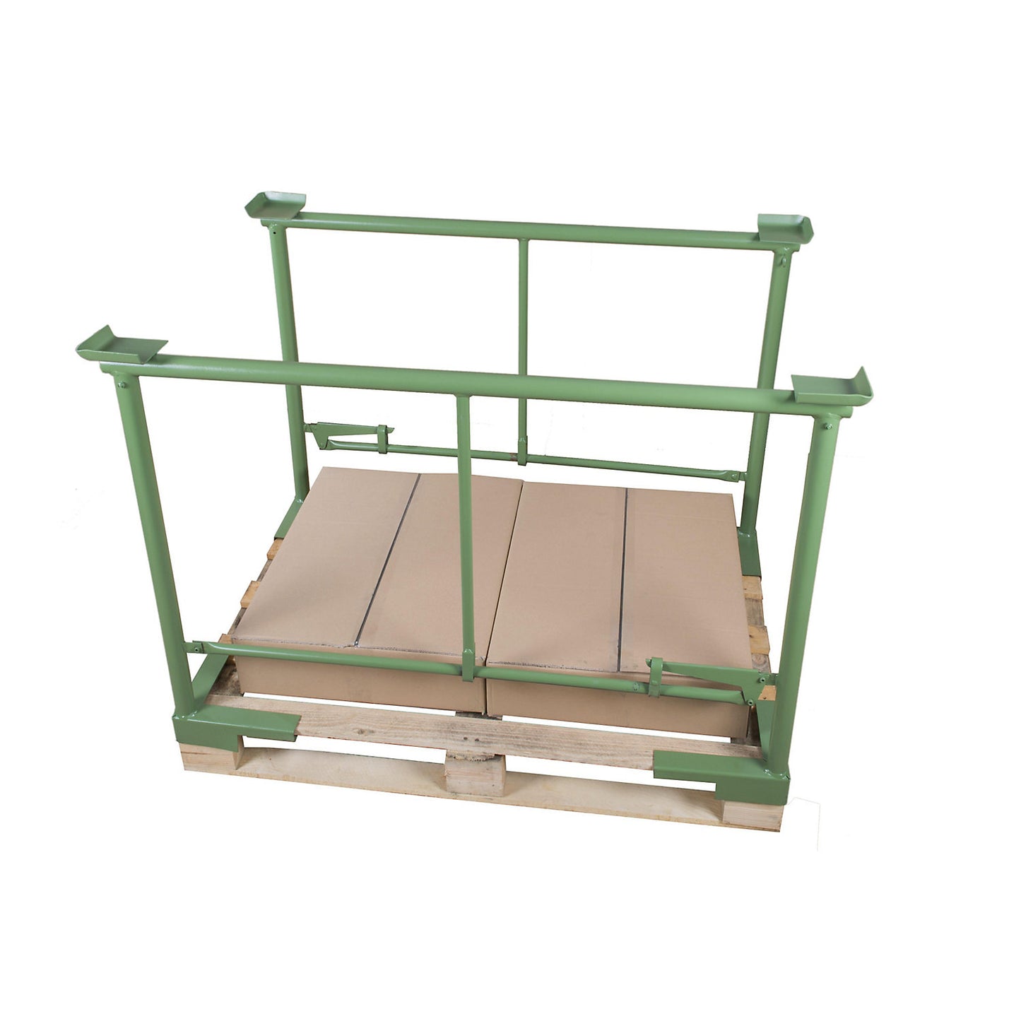 Stacking bracket, with clamping lever, 1 pair, width 1200 mm, effective height 1200 mm.