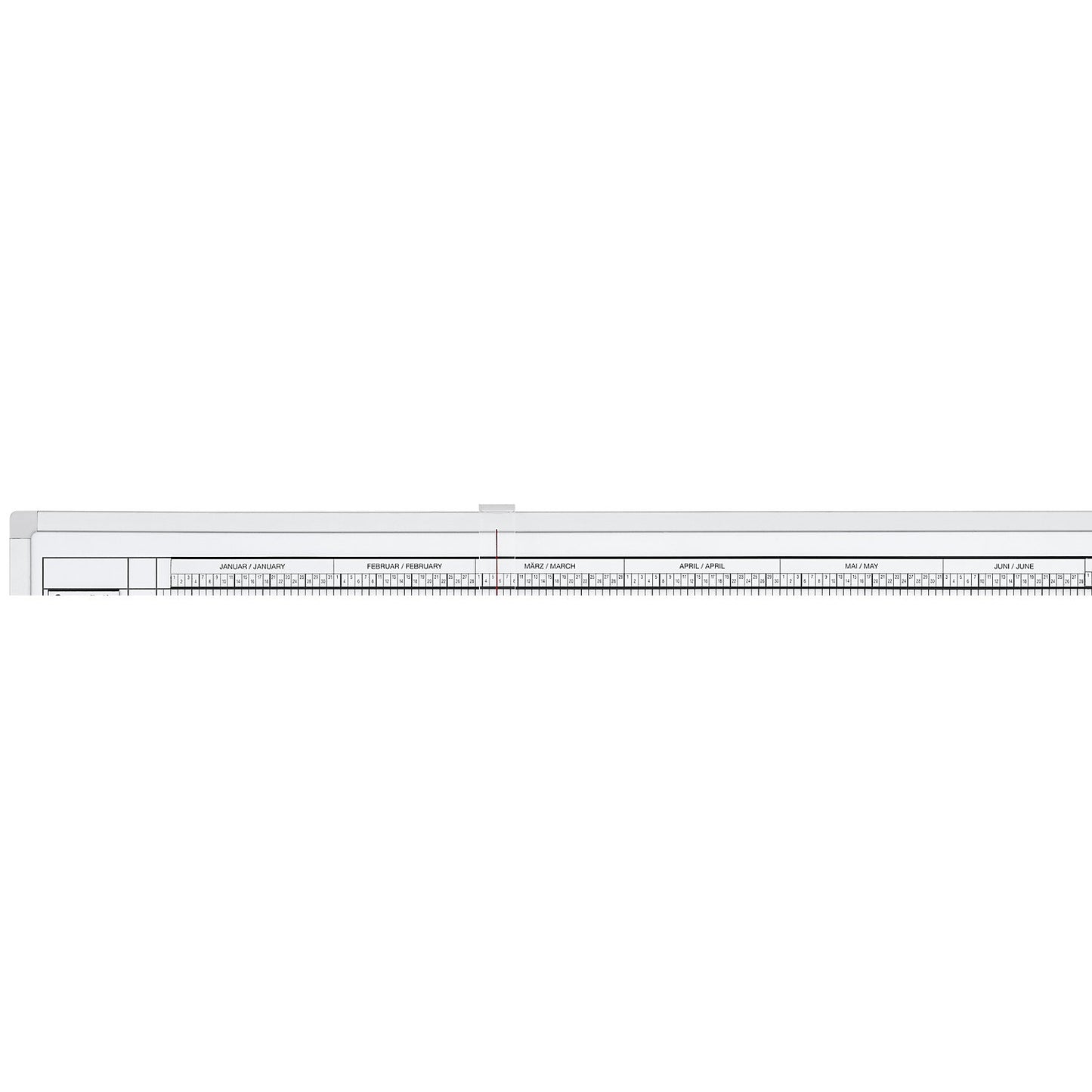 Header strip, 5-day week, for 2026, 1st half year, with U profile.