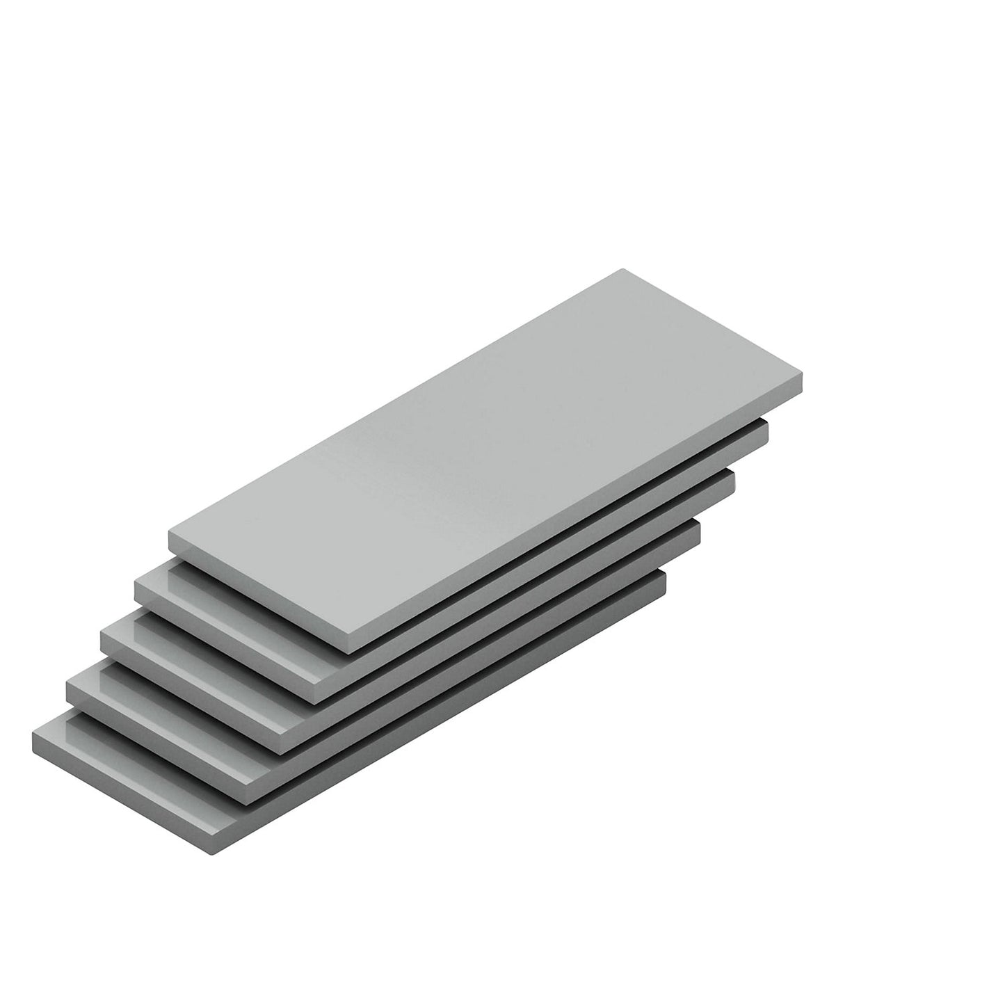 Shelf, width 1000 mm, pack of 5, depth 400 mm, max. load 350 kg, zinc plated.