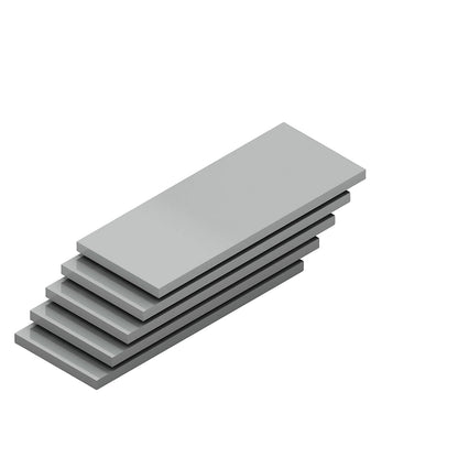 Shelf, width 1000 mm, pack of 5, depth 400 mm, max. load 350 kg, zinc plated.