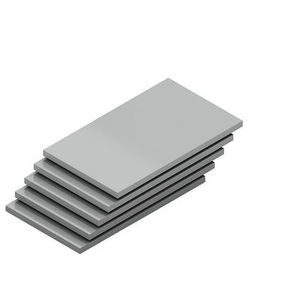 Shelf, width 1000 mm, pack of 5, depth 500 mm, max. load 350 kg, zinc plated.