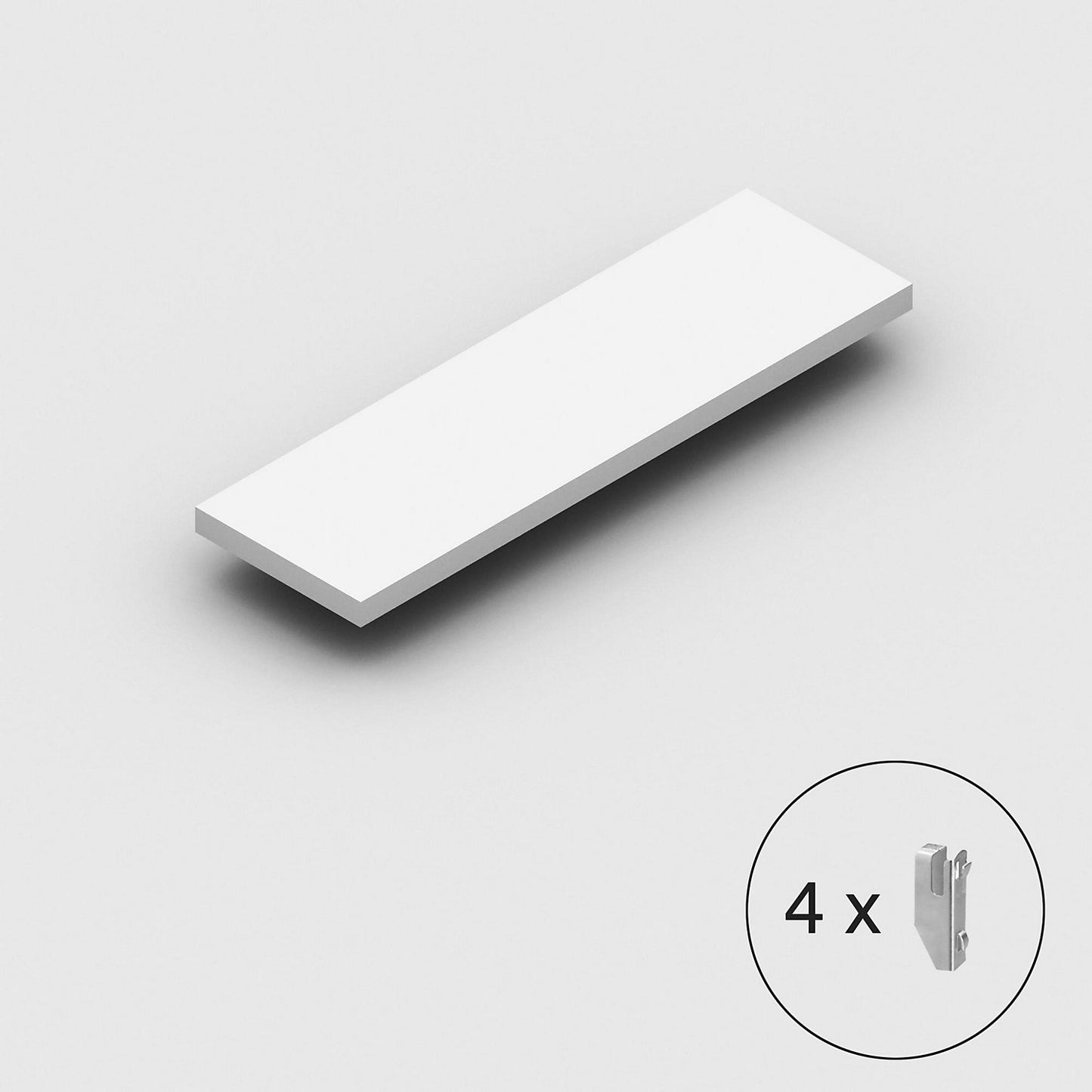 Shelf light grey RAL 7035, for boltless shelving unit, medium-duty, WxD 1000 x 300 mm.