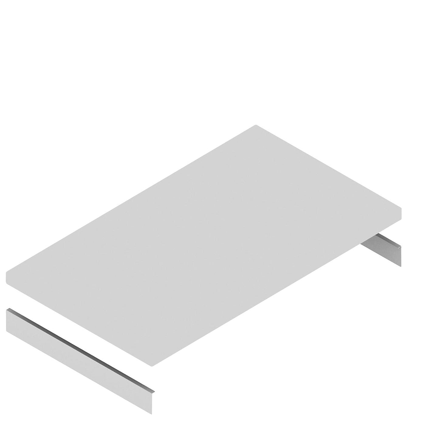 Shelf, zinc plate, incl. beams, WxD 1025 x 600 mm.