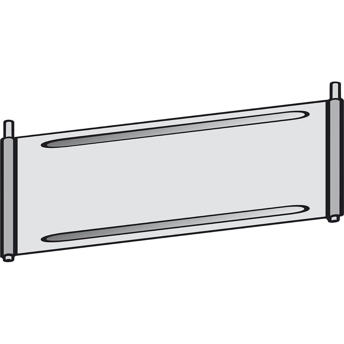 Shelf partition for compartment shelf unit, zinc-plated, for shelf, WxD 1000 x 600 mm.