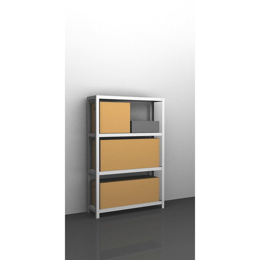 Heavy duty bolt-together shelving, light grey RAL 7035, shelf unit height 1500 mm, standard shelf, width x depth 1000 x 300 mm.