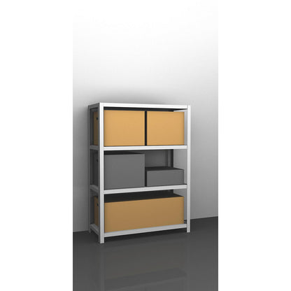 Heavy duty bolt-together shelving, light grey RAL 7035, shelf unit height 1500 mm, standard shelf, width x depth 1300 x 500 mm.