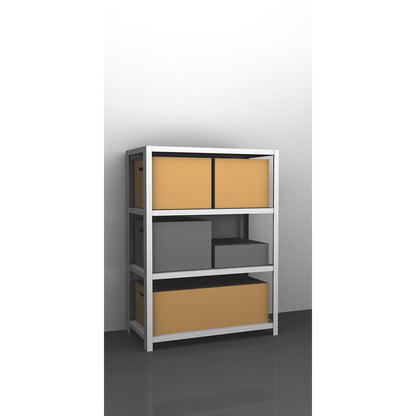 Heavy duty bolt-together shelving, light grey RAL 7035, shelf unit height 1500 mm, standard shelf, width x depth 1300 x 600 mm.