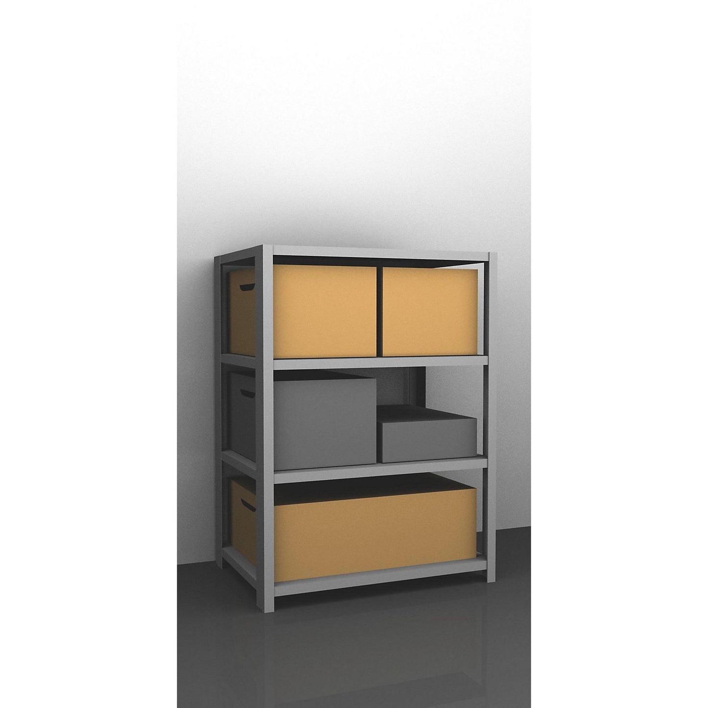 Heavy duty bolt-together shelving, zinc plated, shelf height 1500 mm, standard shelf, width x depth 1300 x 800 mm.