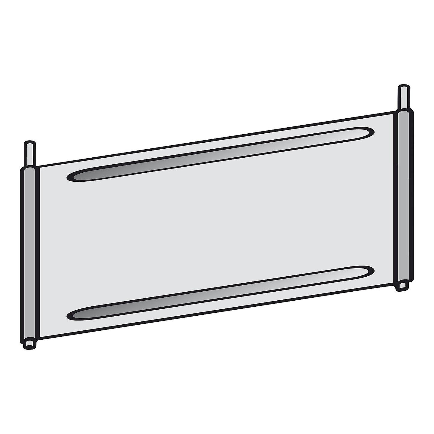 Shelf partition for compartment shelf unit, zinc-plated, for shelf, WxD 1000 x 300 mm.