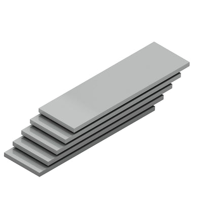 Shelf, width 1300 mm, pack of 5, depth 400 mm, max. load 200 kg, zinc plated.