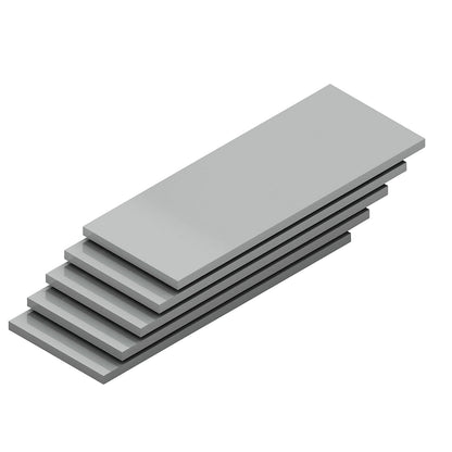 Shelf, width 1300 mm, pack of 5, depth 500 mm, max. load 200 kg, grey.