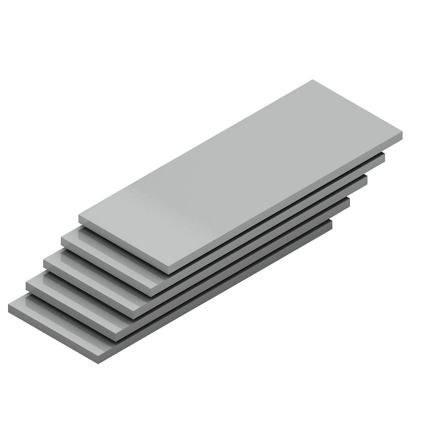 Shelf, width 1300 mm, pack of 5, depth 500 mm, max. load 125 kg, zinc plated.