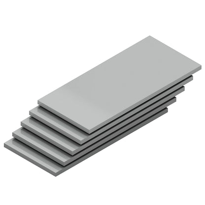 Shelf, width 1300 mm, pack of 5, depth 600 mm, max. load 200 kg, zinc plated.