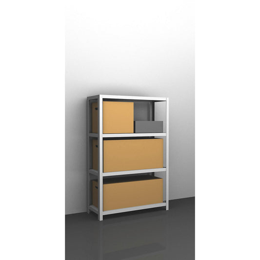 Heavy duty bolt-together shelving, light grey RAL 7035, shelf unit height 1500 mm, standard shelf, width x depth 1000 x 400 mm.