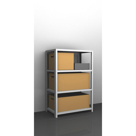 Heavy duty bolt-together shelving, light grey RAL 7035, shelf unit height 1500 mm, standard shelf, width x depth 1000 x 800 mm.