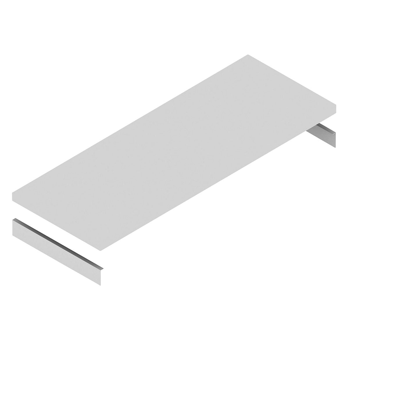 Shelf, incl. support beams, zinc plated, WxD 1325 x 500 mm.
