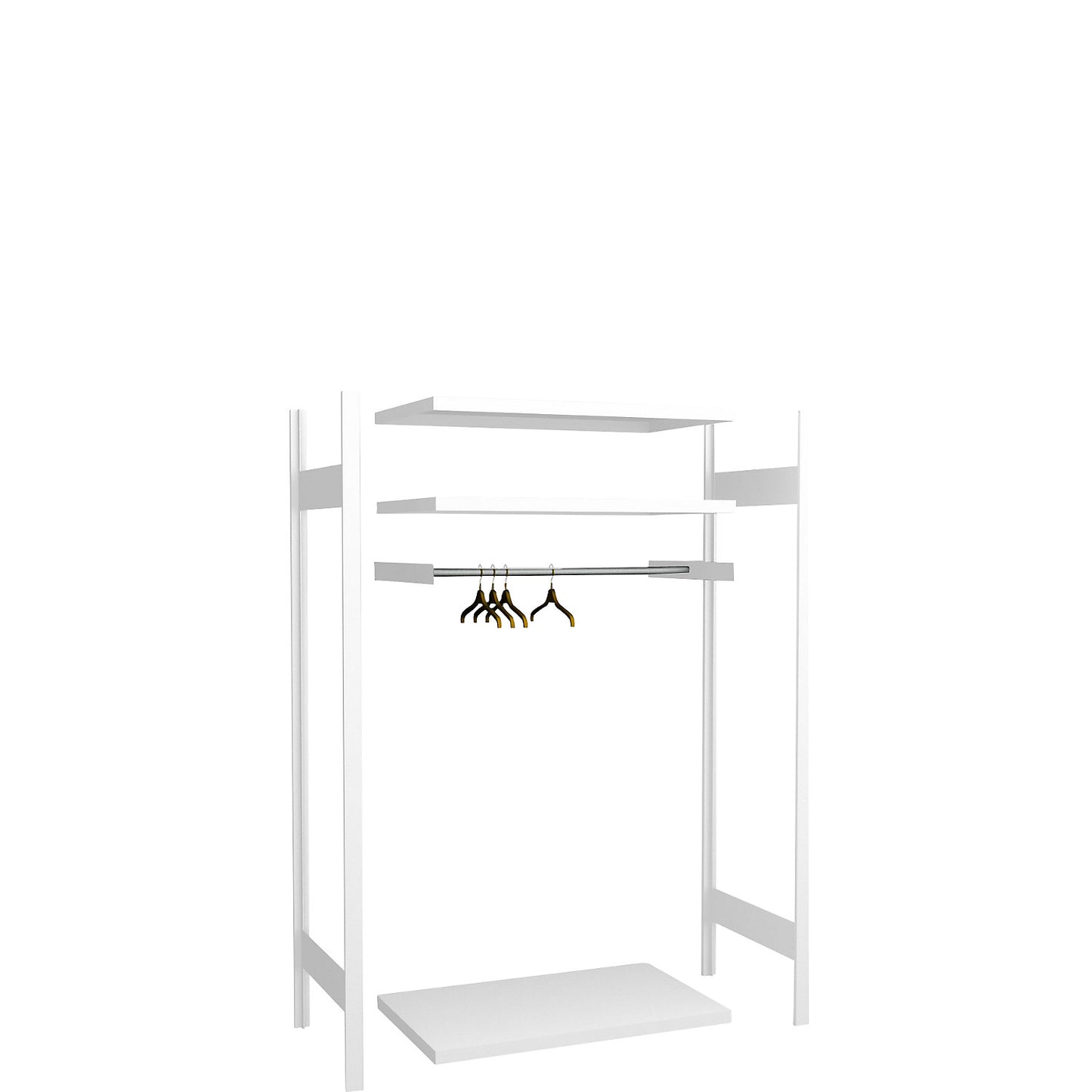 Clothes rail kit, for shelf unit width 1000 mm, light grey.