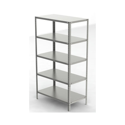 Stainless steel shelf unit, shelf height 2000 mm, standard shelf, width x depth 1100 x 600 mm.