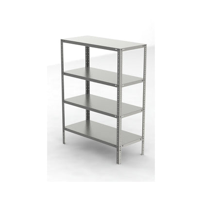Stainless steel shelf unit, shelf height 1500 mm, standard shelf, width x depth 1100 x 500 mm.