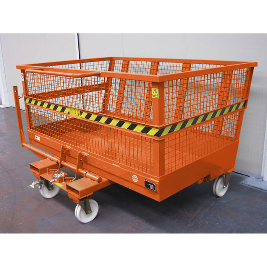 XXL tilting skip, max. load 2000 kg, capacity 1.32 m³.