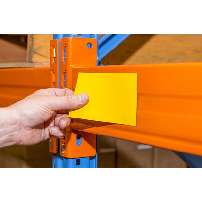 Magnetic storage labels, yellow, HxW 50 x 200 mm, pack of 100.