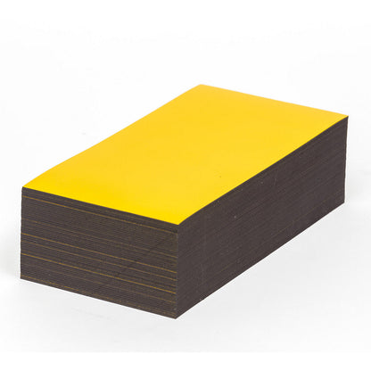 Magnetic storage labels, yellow, HxW 80 x 200 mm, pack of 100.
