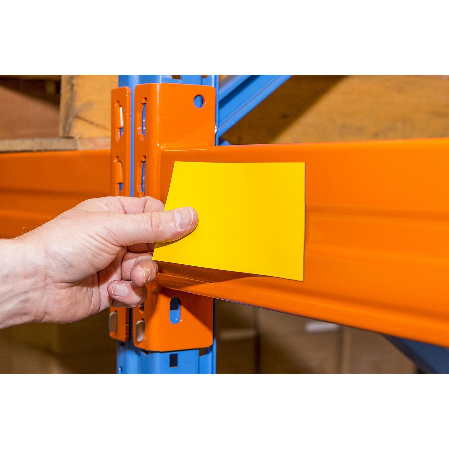 Magnetic storage labels, yellow, HxW 80 x 200 mm, pack of 100.