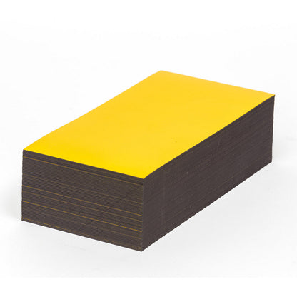 Magnetic storage labels, yellow, HxW 100 x 200 mm, pack of 100.