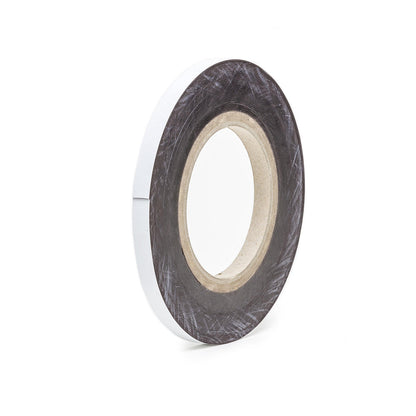 Magnetic storage labels, sold by the roll, white, height 10 mm, roll length 10 m.