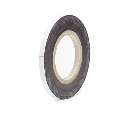 Magnetic storage labels, sold by the roll, white, height 15 mm, roll length 10 m.