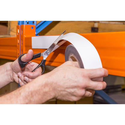 Magnetic storage labels, sold by the roll, white, height 50 mm, roll length 10 m.