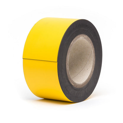 Magnetic storage labels, sold by the roll, yellow, height 70 mm, roll length 10 m.
