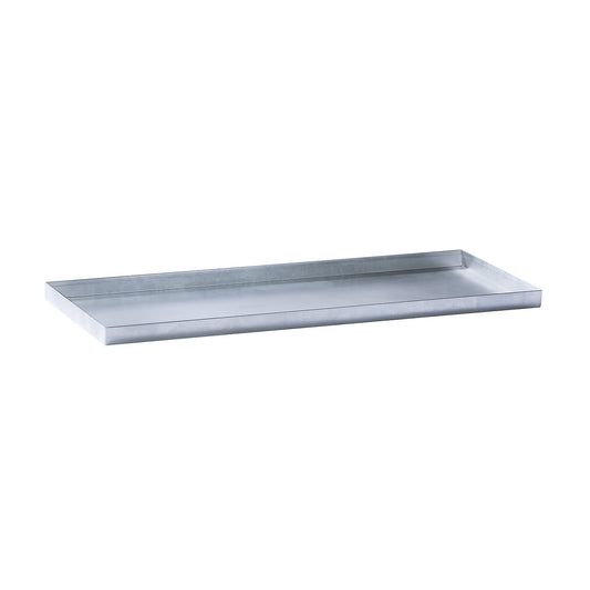 Tray shelf/base sump, zinc plated, LxWxH 900 x 355 x 35 mm, for environmental cupboards.