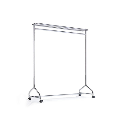 Coat rail, HxWxD 1750 x 1490 x 560 mm, chrome plated.