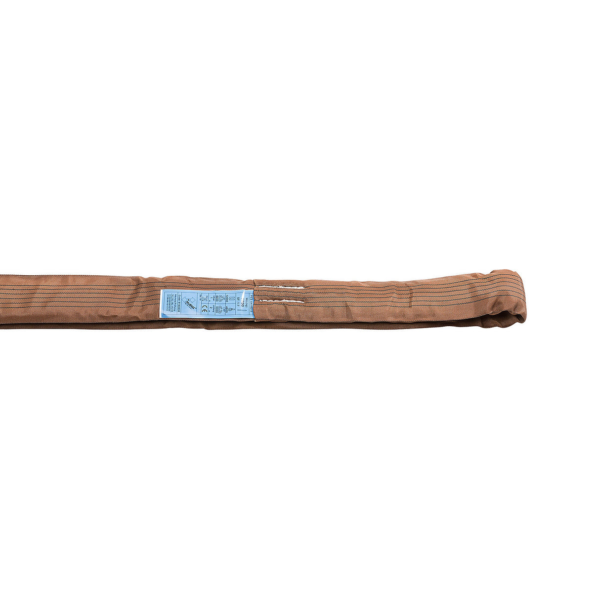 Round sling, max. load single direct 6000 kg, pack of 2, brown, extended length 2500 mm.
