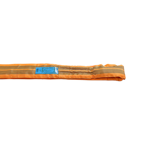 Round sling, max. load single direct 10000 kg, pack of 2, orange, extended length 5000 mm.