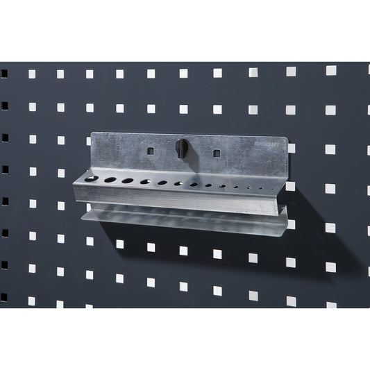 Drill bit holder, WxH 225 x 65 mm, with 13 holders.