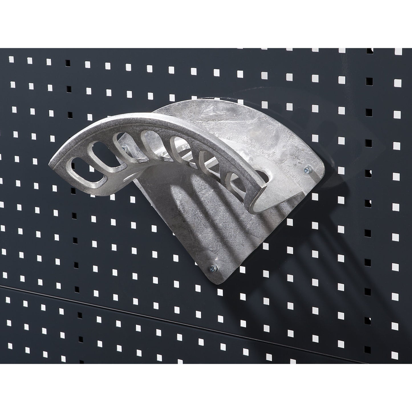 Hose and cable holder, includes mounting material, WxH 350 x 140 mm, aluminium.
