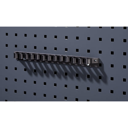 Tool clamp holder, with plastic clamps, width 150 mm.