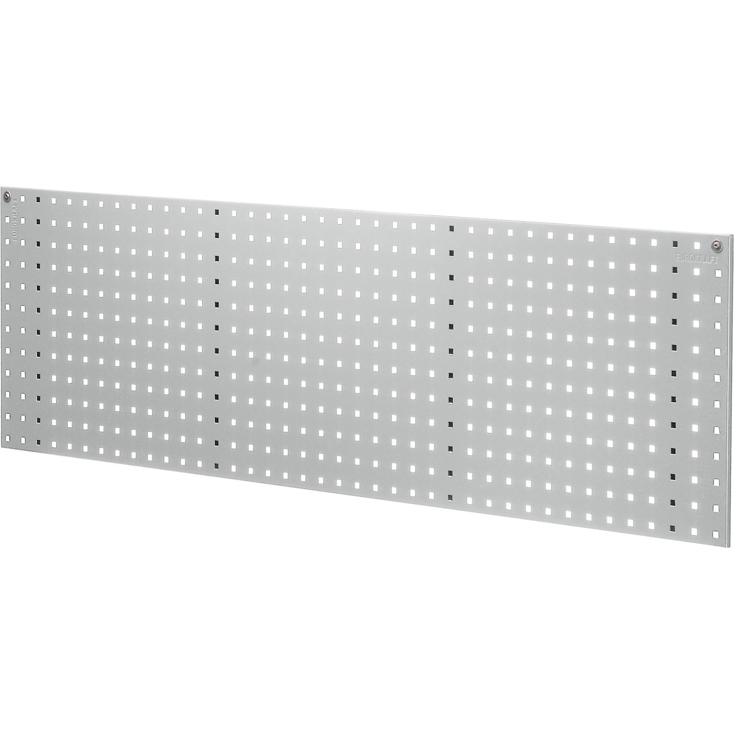 Perforated panel for tool holder, length 1524 mm, light grey.