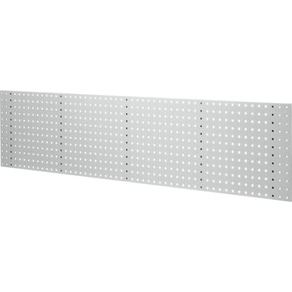 Perforated panel for tool holder, length 2019 mm, light grey.