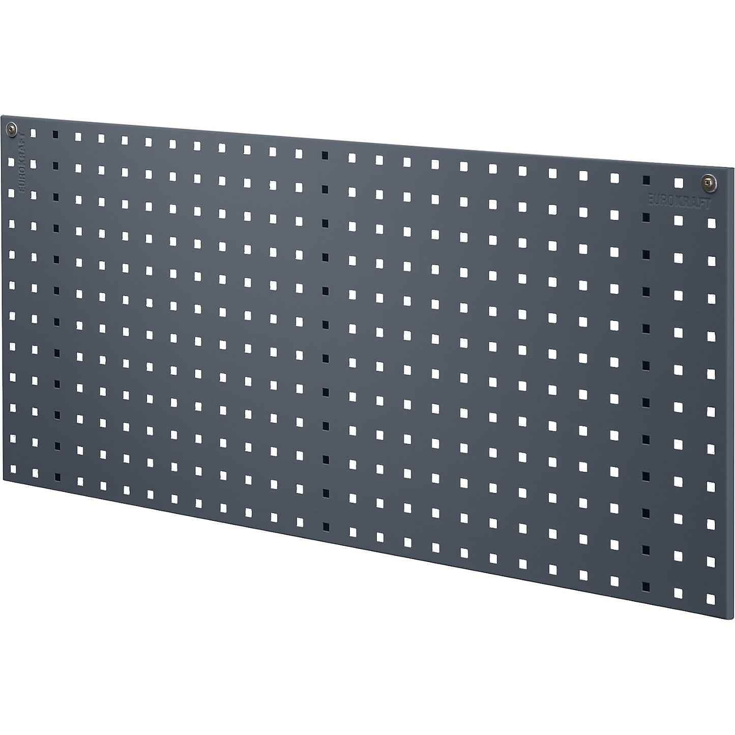 Perforated panel for tool holder, length 1029 mm, charcoal.