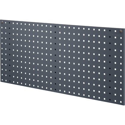 Perforated panel for tool holder, length 1029 mm, charcoal.